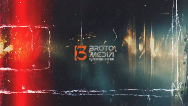 Brotomedia Analog Glitch Logo Animation
