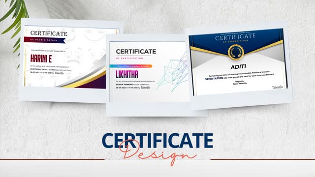Certificate Design for Talentio Thumbnail